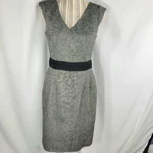 Banana Republic Stretch Grey Wool Blend Sleeveless Dress Size 4